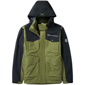 Jeep | Jeep Mens Three-in-One Detachable Fleece Jacket Outdoor Thickened Warm Windproof Waterproof Camping Hiking Climbing Outerwear