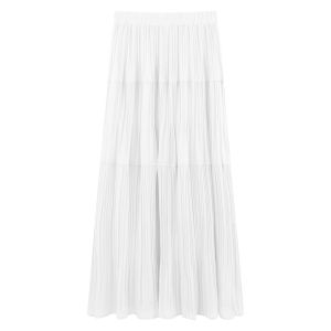 Váy Dài Xếp Ly Màu Tím Cỡ Lớn Cạp Cao Cho Nữ Mùa Hè Váy Chữ a Dáng Ôm Rộng Rãi Dài Đến Giữa Bắp Chân Váy Bánh