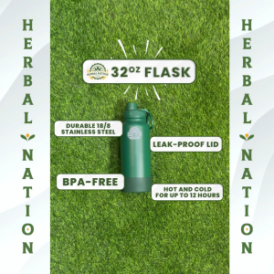 Herbal Nation 32oz Flask – Hot & Cold • Leakproof • BPA-Free