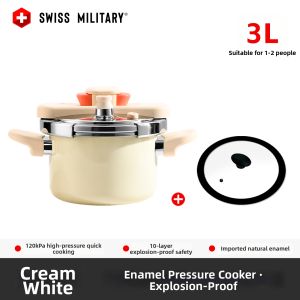 Swiss Military | Blast-resistant Enamel Pressure Cooker 3L