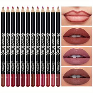 12 Pcs Long-Lasting Lipstick Set Lip Liner Pencil And Matte Lip Gloss For Women Valentines Day Gifts Mothers Day Gift