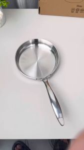 Chảo inox cao cấp 18/10 OYATTON 18cm - OYT318 chảo rán inox bếp từ chảo OYATTON chảo cạn inox