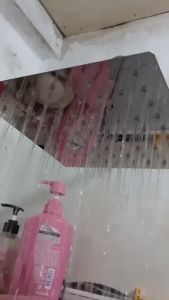 12 Inch Ultra Thin 304 Stainless Steel Rain Shower Head Square Overheaded Rain Rainfall Shower Head Bathroom Shower Set