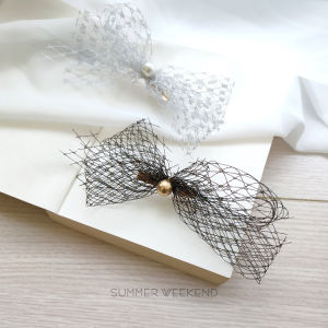 กิ๊บติดผมผ้าตาข่ายผูกโบว์ผีเสื้อสไตล์เกาหลี กิ๊บติดผมแฟชั่นสำหรับผู้หญิงที่มีสไตล์เฉพาะตัว กิ๊บติดผมแบบอเนกประสงค์