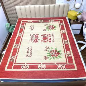 CHIẾU ĐẬU IN HOA 1m6x2m BO VIỀN