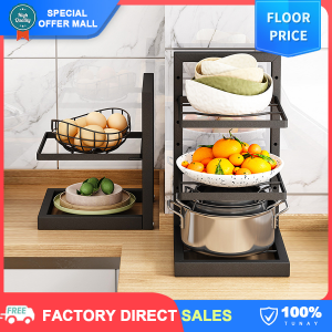 【Heavy Duty】Adjustable Pots Shelf 2/3/4/5-Layer Kitchenware Storage Holder Organizer Pans Racks