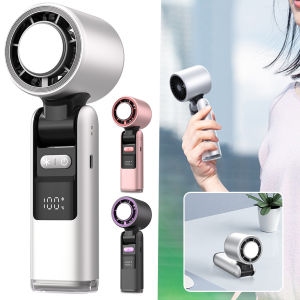 🔥 100% Quality+COD 💗 K801 100 Turbos Chilled Ice Sensation Cold Fan Super Mini Turbos Speed Fan USB Powered Digital Display for Outdoor Camping Travel