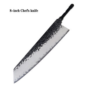 JUMCSONG 1-6 PCS Composite Steel Blade Handmade DIY Kitchen Knife Blank High Carbon Stainless Steel Chef Knife Santoku Knife