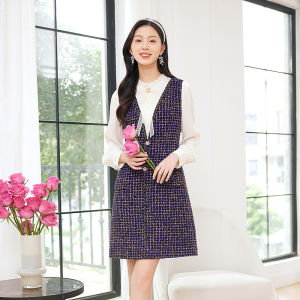 Koradior | Elegant Lady Style Beaded Autumn Dress