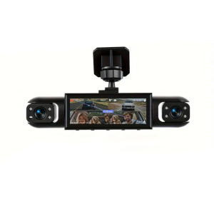 3/4-lens panoramic dashcam featuring a 3.0-inch IPS screen a 1080p Full HD front camera and 720p rear and interior cameras