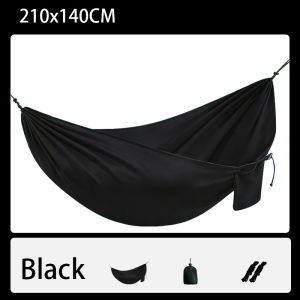 Portable Single Person Hanging Hammocks Storage Bag for Beach Outdoor Camping Solid Cloth Strength Parachute Fabric Garden Bed
