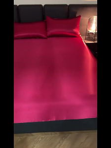 100% Mulberry Silk Bedsheet Full Garterized Sheet Single/Double/Queen/King Bed Sheet Cool Soft Touch