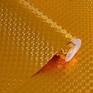 Gold Foil Stickers Self Adhesive Waterproof Wall Decals Buddha Hall Background Decorations Yellow Wallpaper Buddha Niche Stickers