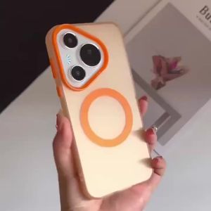 Magnetic Candy Color Phone Case For Huawei Pura 80 Pura 70 Pro Ultra Mate 70 60 Pro + For Magsafe Shockproof Clear Cover Bumper