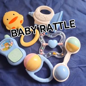 MOMO Baby Rattle Playset 4pcs / 5 PCS / 6 Pcs - Mainan Bayi Rattles Kantong / Mainan anak