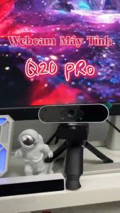 Webcam máy tính laptop cao cấp Q20 PRO 2K Siêu Nét có mic hỗ trợ học online livestream
