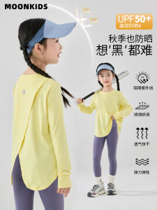 Áo Chống Nắng Moonkids Cho Bé Gái Áo Thun Dài Tay Thể Thao Ngoài Trời Áo Nỉ Nhanh Khô Mùa Thu Áo Thun Trẻ Em