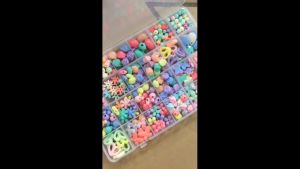DIY Children Bead Set for Jewelry Making Colorful Acrylic Crafting Beads Kit Box with Accessories
