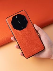 Luxury Handmade Leather Phone Case for Huawei Mate80RS Porsche New Model Full Cover Shockproof High-End Feels Suitable for Men And Women