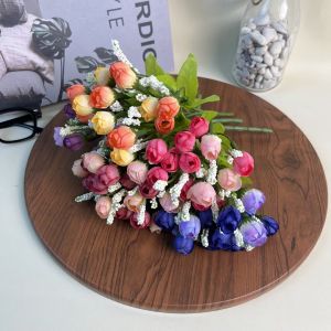 Bunga Kuncup Mawar Artificial Tanaman Hias Plastik Ornamen Bouquet Dekorasi Ruangan Rumah COD PBP208