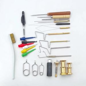 Bimoo Hackle Pliers Feather Clip Whip Finisher Dubbing Brush Bobbin Threader Trash Tray Comb Fishing Lures Nymph Fly Tying Tool