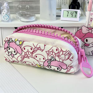Sanrio My Melody Pacha Dog Zipper Pencil Bag Student Stationery Supplies Large Capacity Pen Bags Cartoon Storage Case Children Gifts