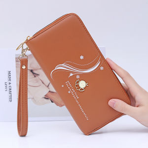 New Wallet Womens Long and Simple Fashion Zipper Bag Handphone-Friendly Clutch Bag Mother Bag Large Capacity Wallet