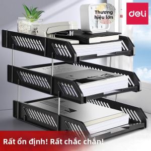 deli | Tổ Chức Tài Liệu Đa Lớp Nhựa Đen