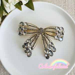 [SHIPS FROM MALAYSIA](D9) Premium Quality K9 Ribbon Spring Clip/ Korea Fashion Hair Accessories