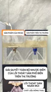 Bộ Lõi Lọc Ngăn Mùi Hôi Lỗ Thoát Sàn Nam Châm MIFAN - Đồng Thau Cao Cấp - Thoát Nước Nhanh Gấp 5 Lần