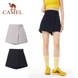 Camel กระโปรงสตรีแบบแห้งเร็วกางเกงขาสั้นผ้ายืดหยุ่นได้ถึง50 + ป้องกันแสงแดด