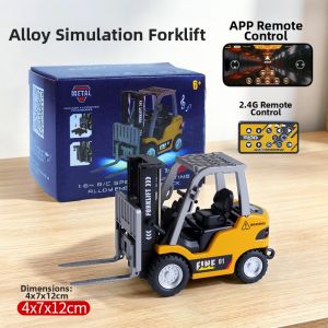 Mini Alloy 1:64 RC Excavator Toy
