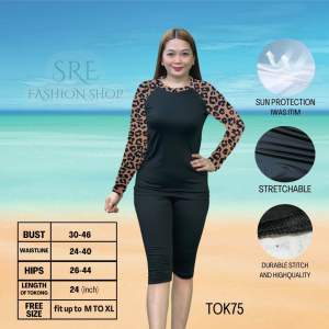 TRENDY SWIMMING ATTIRE RASHGUARD TERNO TOP AND TOKONG FOR WOMEN MED UP TO XL SIZE