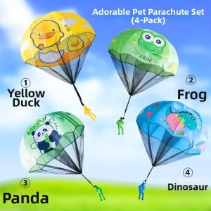 Hand-Thrown Parachute Toy for Outdoor Play