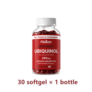 Ubiquinol CoQ10 200mg Daily Cellular Energy Support with Taurine Omega-3 DHA EPA & Vitamin E Softgels