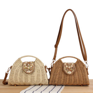 Colored All-Matching Fashion Paper-String Woven Bag Advanced Texture Crossbody Small Bag Minority Simple Design Straw Bag Womens Bag