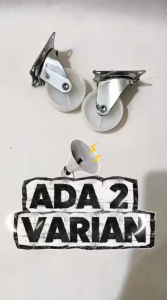 Roda Kursi Gepeng Putih Nylon Roda Caster Kaster Castor Wheel Roda Troly Gerobak Etalase Tebal Harga Per Set 4 Buah Ukuran 2 inch