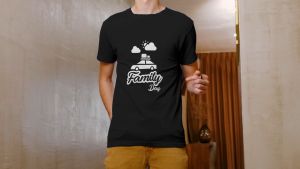 Family Day Birthday & Rewang - Custom Black Shirt - Twin Castling T-shirt