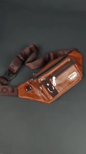 TAS PRIA POLO AMSTAR Waistbag Kulit PU Tas Pinggang