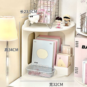 Corner Student Desk Bookshelf Triangle Area Office Desk Storage Rack Desktop Book Placement Dormitory Workstation Transformation