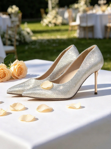 Josiny | Pointed Toe Thin Heel Wedding High Heels for Women