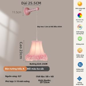 OUCHAO | Đèn Tường Hình Nơ Hồng Phong Cách Nước Pháp Cổ Điển