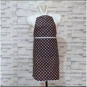 clemek dapur cotton polkadot pelindung ketika memasak
