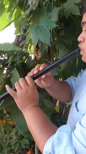 ขลุ่ยพีวีซี เกรดคัดเสียง พีวีซีหนา สีดำ - สีดำ เกรดคัดเสียง พีวีซีหนา 1 ชุด