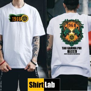 Triskelion Fratshirt Sublimation Tshirt Orange Sunset Design Tau Gamma Phi FS