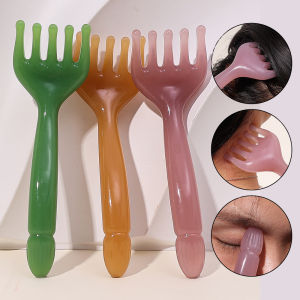 Resin Head Massage Scalp Gua Sha For Body Neck Leg Massage Five-claw Head Scraping Stick Massage Scraping Claw Massage ﻿