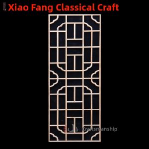 Dongyang Wood Carving Chinese Style Antique Door Window Solid Wood Grille TV Background Wall Partition Ceiling Carving Hollow out