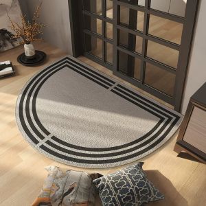 VIKAMA Phong Cách Trung Hoa Hình Bán Tròn Thảm Cửa Chống Trơn Trượt Chống Mài Mòn Thảm Polyester Cho Nhà Bếp Phòng Ngủ Phòng Khách Trang Trí Nhà