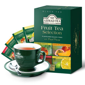 Ahmad Tea Selected Fruit Flavored Black Tea Lemon Peach Strawberry  Tea Bags 20 Packs Speciality Region Black Tea