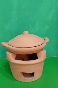 Set bộ lò đất nung và khuôn nhí kèm nắp đậy
